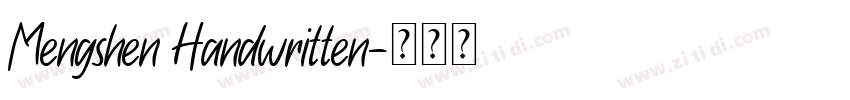 Mengshen Handwritten字体转换